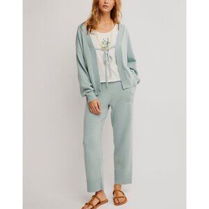Free People Solar Sweater Set in Icy Lake, 100% Cotton, NWT